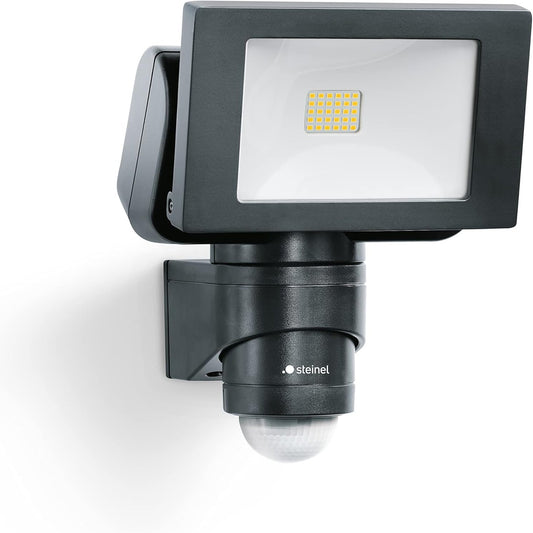 132343 - STEINEL Dritë e Jashtme LED LS 150 S e Zezë, Detektor Lëvizjeje 240°, Rreze Maksimale 12 m, 14.7 W, Rrotullues, 1375 lm, 4000 K