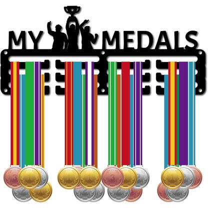 224295 - CREATCABIN MBJTËSE MEDALJESH 29X12.5 CM, VARËSE METALIKE PËR SPORTE