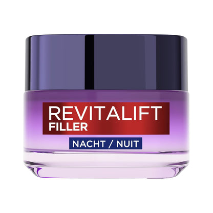 302206 - L'ORÉAL PARIS Krem nate kundër plakjes me acid hialuronik Revitalift Filler, 50 ml; I përshtatshëm për të gjitha llojet e lëkurës, për gratë 35 vjeç e lart