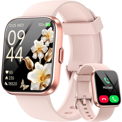267994 - FITPOLO Orë inteligjente për femra, 1.8" me funksion telefoni/Alexa, gjurmues fitnesi, monitor gjumi/IP68 i papërshkueshëm nga uji