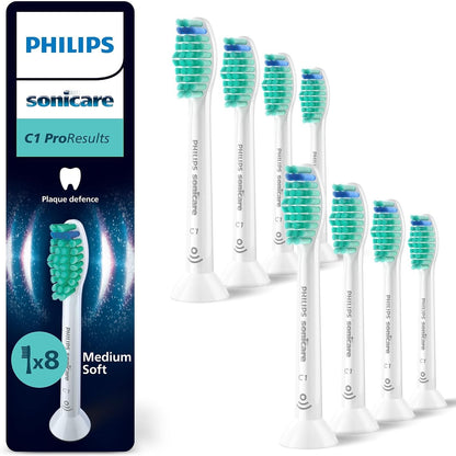 302987 - PHILIPS Sonicare C1 ProResults, Koka Furçash Zëvendësuese Origjinale, të Bardha, Pako me 8, HX6018/87