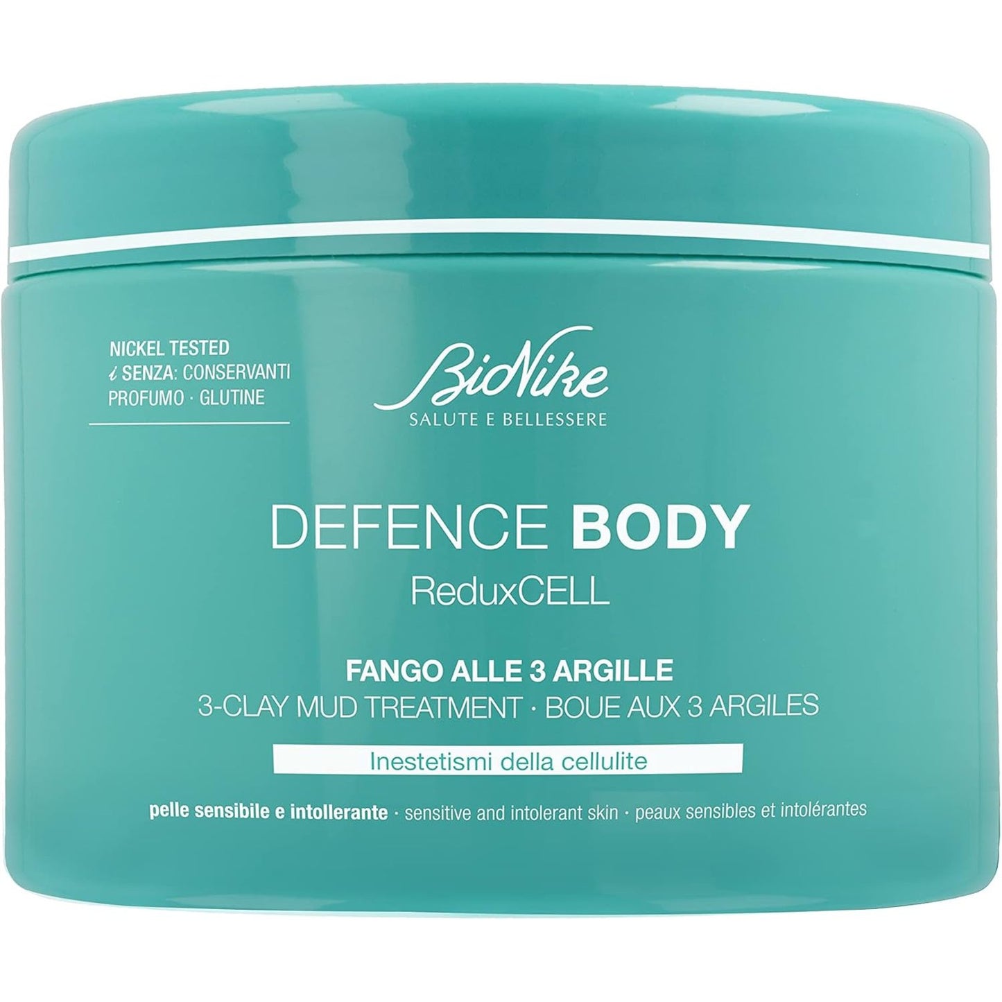 271626 - BIONIKE Defence Body - Baltë Reduxcell me 3 argjila, 500 ml, Veprim riformësues dhe tonifikues për lëkurë të ndjeshme