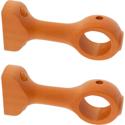 256877 - GIRASOLE HOME Mbështetëse e Shkurtër Druri 112 mm për Shufra me Diametër deri në 28 mm, 2 Copë (E Bardhë)