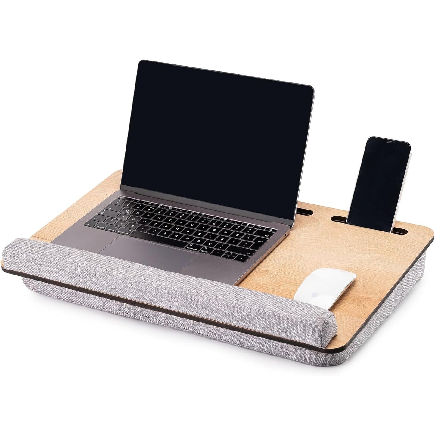 322534 - VIGO LS02X Tabak prej druri për laptop (Lisi dhe Gri)