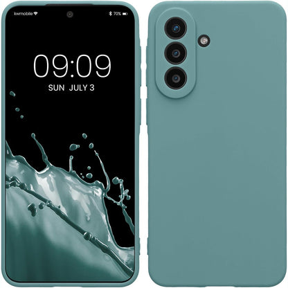 296470 - KWMOBILE Mbështjellëse për Samsung Galaxy A57 5G, Mbështjellëse e butë prej silikoni, Arctic Night