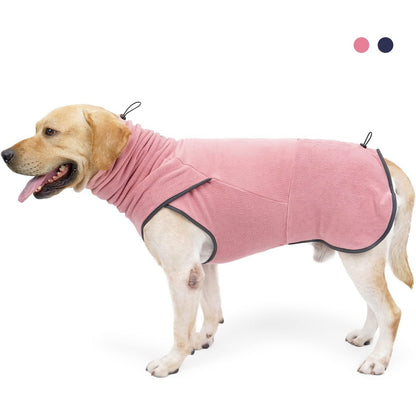 210215 - LIANZIMAU Xhaketë Leshi për Qen të Madh, Triko Dimërore pa Mëngë, Material Elastik dhe i Ngrohtë Size 3XL