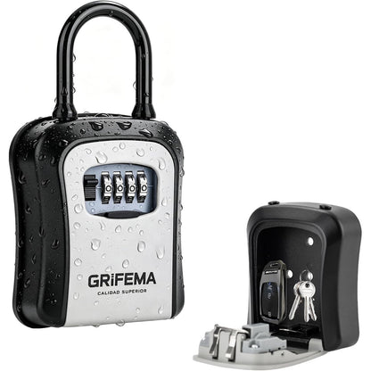 314312 - GRIFEMA GA1003-2 Kuti Kasaforte me Çelësa, Kuti me Kyç, Dollapë Çelësash me Grep, Gri