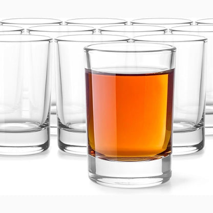197247 - GLASMARK KROSNO 1992 Seti i 12 Gotave për Dozë, 60ml, Transparente, Me Bazë të Rëndë, Të Përshtatshme për Lavastovilje