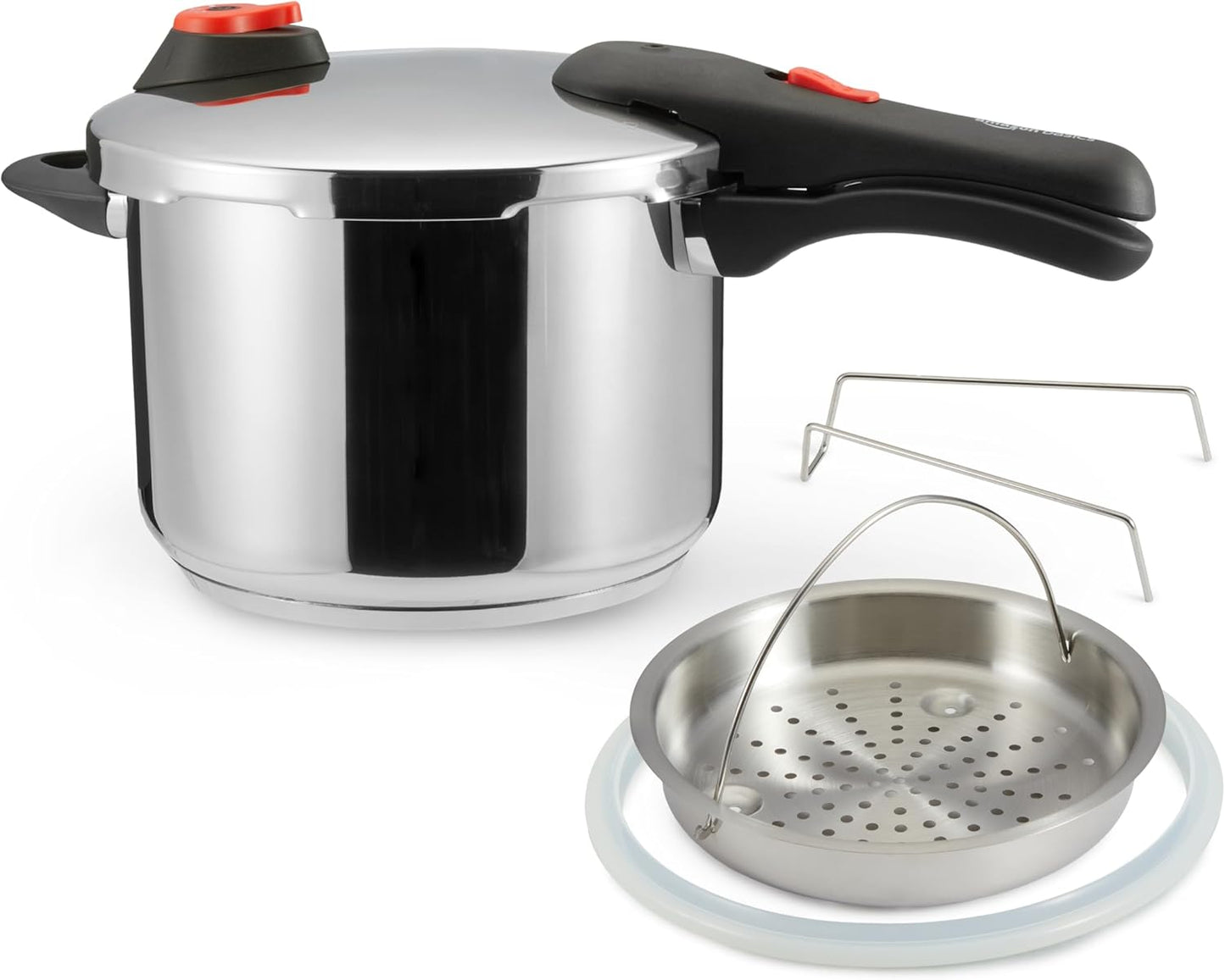 226559 - AMAZON BASICS TENXHERE ME PRESION, çelik inox, 6 litra, argjendi