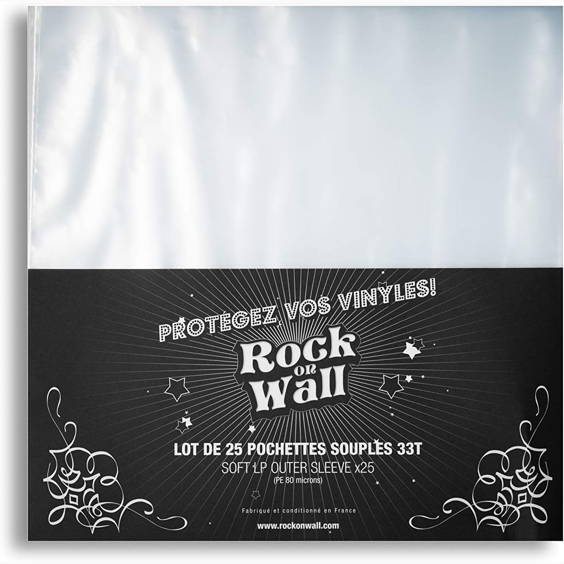 42804 - ROCK ON ALL Çanta Mbrojtëse prej Vinili të Pastër, Paceta me 25 Copë