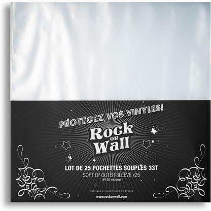 42804 - ROCK ON ALL Çanta Mbrojtëse prej Vinili të Pastër, Paceta me 25 Copë