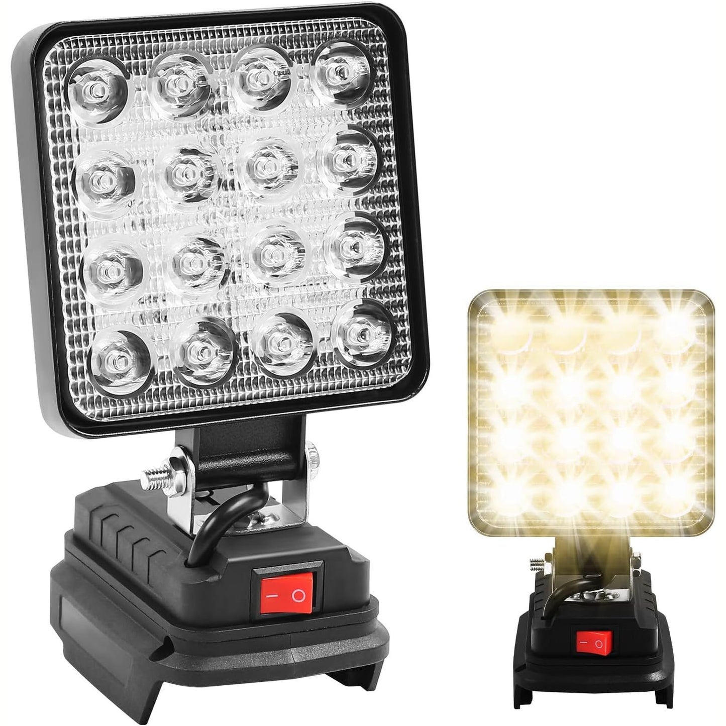 224082 - STEIRO DRIJTË PUNE PA TEL PËR MAKITA 18V, DRIJTË PUNE LED 27W, DRIJTË LED PORTATIVE SHUMËFUNKSIONALE, LLAMBË NDËRTIMI, PROZHEKTOR, FENER PËR MAKITA 18V