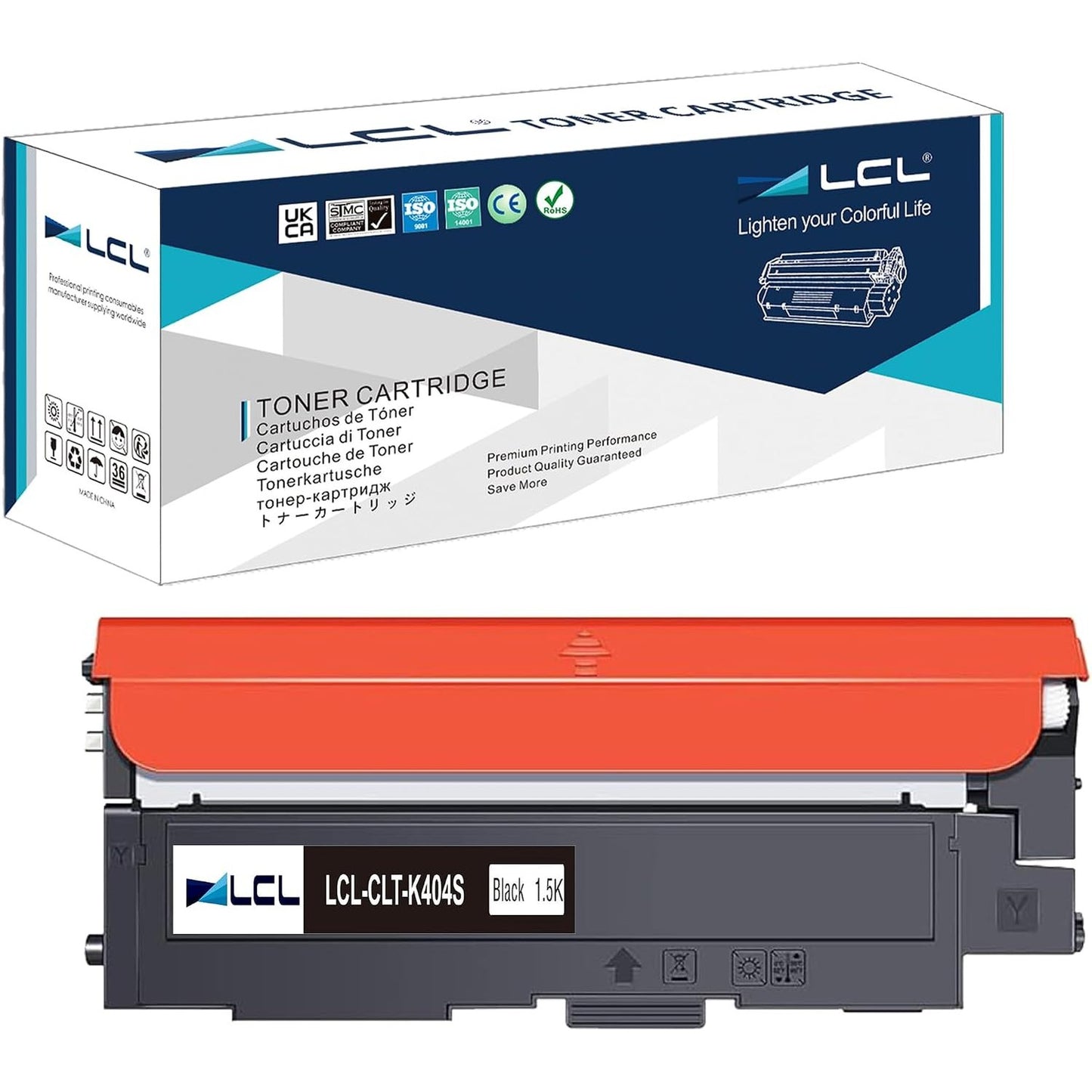 320440 - LCL Fishekë Toneri e Përputhshme CLT-P404C CLT-K404S CLT-404S K404S 404S (1 Pako e Zezë) për Samsung SL-C430 SL-C430W SL-C480 SL-C480W SL-C480FN SL-C480FW