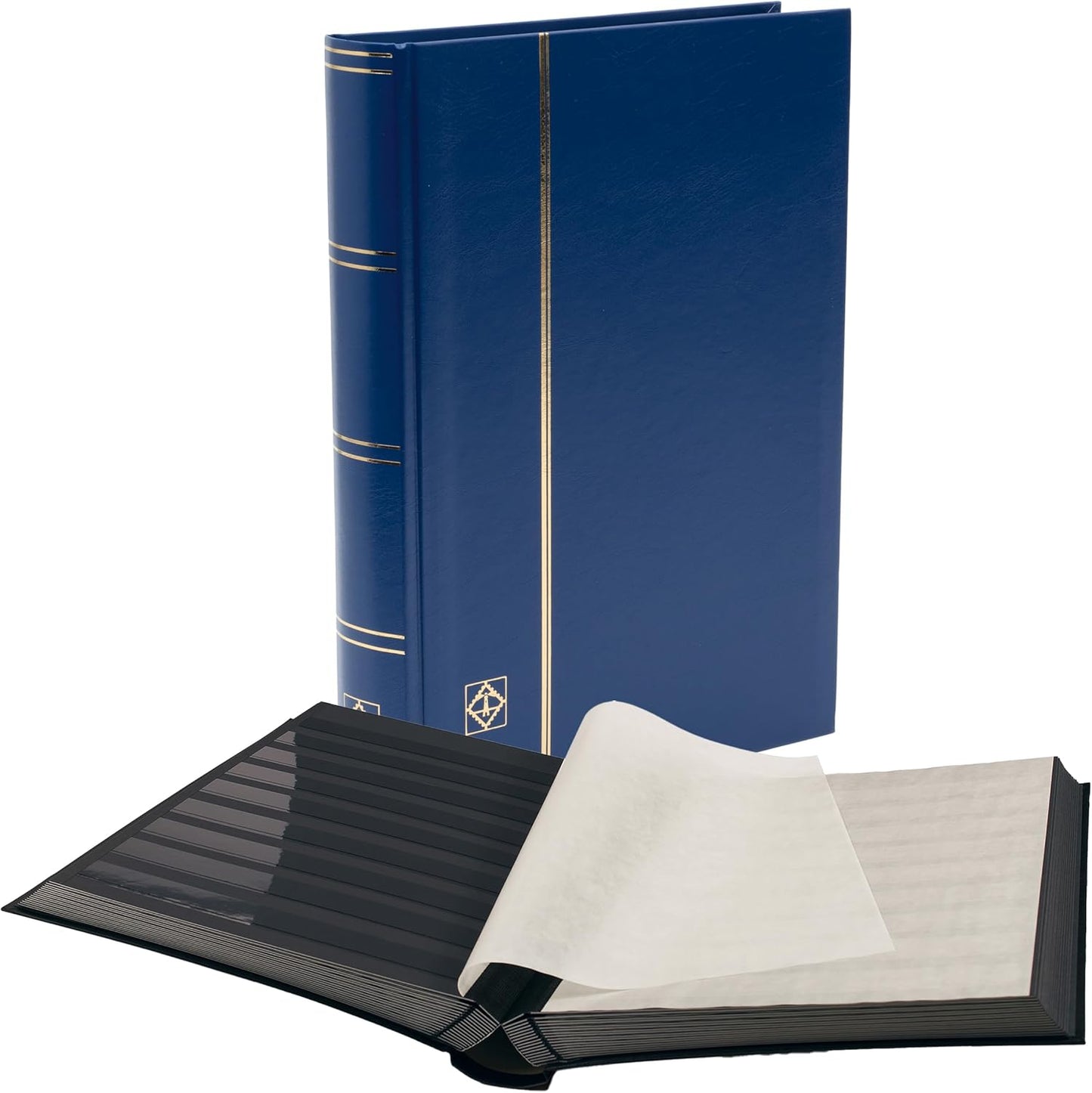 276461 - LEUCHTTURM 327853 ALBUMI I KOLEKSIONISTIT TË PULLAVE - LIBËR BAZË ME SHTOJCA - 64 FAQE TË ZEZA DIN A4 - PA MBUSHJE, BLU