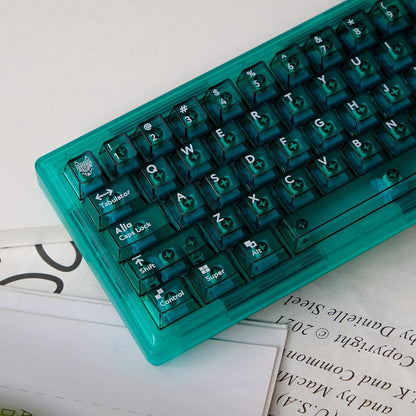 295230 - SET PREJ 114 TASTIERASH NGJYRË JESHILE KRISTALORE PËR TASTIERAT MEKANIKE CHERRY MX 61/64/87/98/104/108