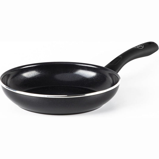 213420 - GREENCHEF Tigan qeramik jo-ngjitës 20 cm, Tigan për vezë, pa PFAS, i pajtueshëm me induksionin, i sigurt për furrë deri në 160°C, i sigurt për lavastovilje, i zi