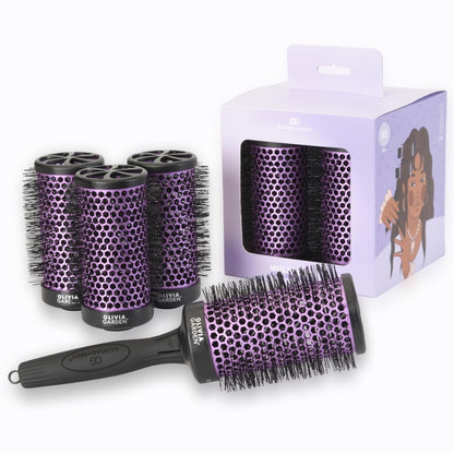 315419 - RDEN Kit për kaçurrela, 4 aksesorë dhe 1 dorezë e shkëputshme, Madhësia 55, perfekte për kaçurrela dhe vëllim.