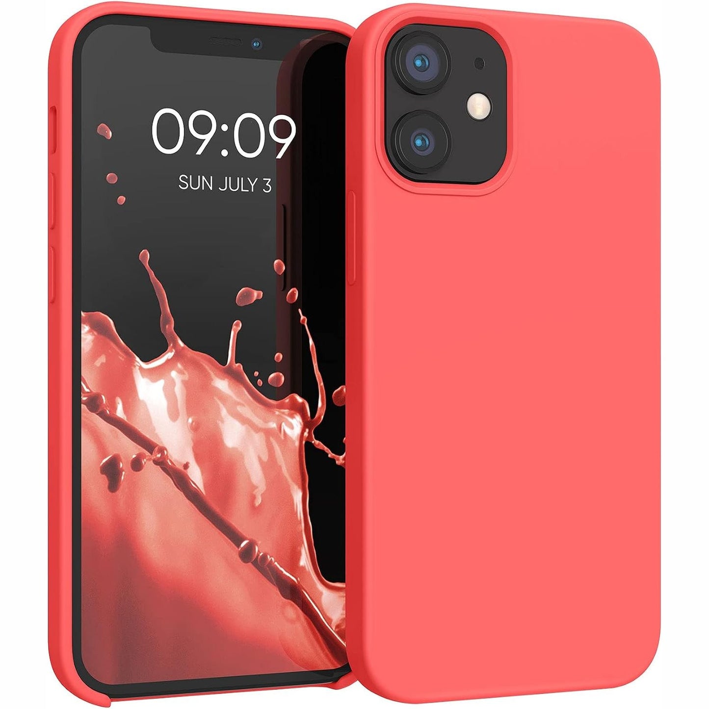 274686 - MBROJTËSE KWOBILE E PAJTUESHME ME APPLE IPHONE 12 MINI - Mbrojtëse Telefoni prej Silikoni të Butë TPU - Vivid Coral