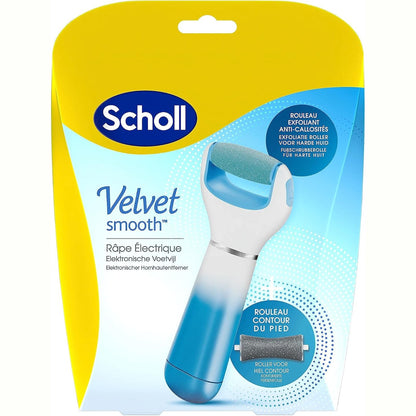321414 - SCHOLL - Velvet Smooth Express Pedi, Limë elektrike blu për këmbë me kristale diamanti për kallo
