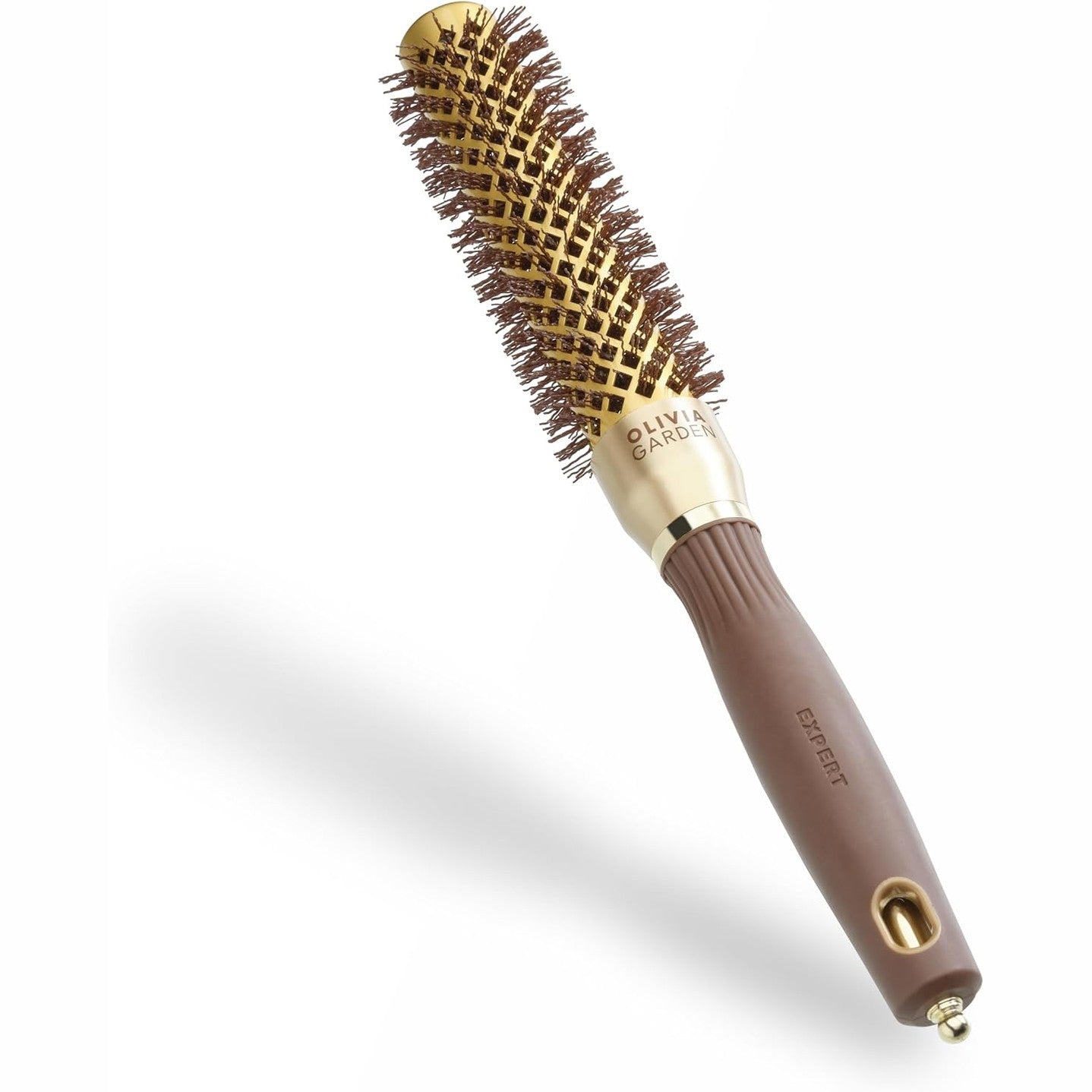 271652 - OLIVIA GARDEN Expert Blowout Speed, Furçë qeramike e rrumbullakët, 25 mm, Fuçi ekstra e gjatë për tharje 25% më të shpejtë
