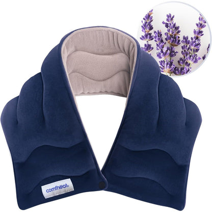 293661 - Comfheat Jastëk ngrohës  për mikrovale lehtësimin e dhimbjeve të qafës, 60 x 13 cm, Blu
