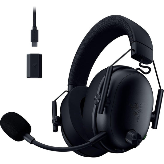267668 - RAZER BlackShark V3, kufje pa tel për eSports, drajverë Triforce 50 mm, mikrofon i shkëputshëm, audio hapësinore THX, pa tel 2.4GHz dhe Bluetooth, profile FPS, PC/Mac, e zezë