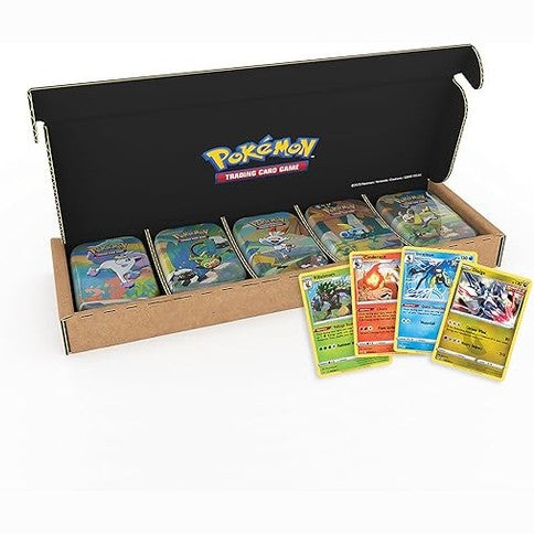 141518 - Pokémon TCG: Mini Tin Bundle – Galar Pals (5 kuti të vogla, 10 paketa booster dhe 4 karta promo).