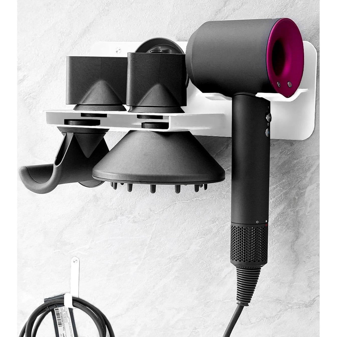 215213 - DYSOLVE Mbajtëse tharëse flokësh për Dyson Supersonic Airwrap, e bardhë