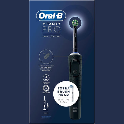 301996 - ORAL-B Furça dhëmbësh elektrike Vitality Pro, 1 dorezë, 2 koka, 3 mënyra larjeje, e zezë