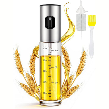198685 - MRUN BONE Spërkatës Vaji për Gatim, Shishe Spërkatës prej Qelqi 100ml, Atomizues për Fritezë Ajri me Luspa dhe Gyp, Pa BPA