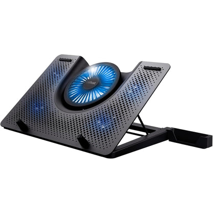 295740 - TRUST GAMING Ftohës Laptopësh GXT 1125 Quno, Mbështetëse Ftohëse për Laptopë deri në 17.3 Inç, 5 Ventilatorë të Ndriçuar, 5 Lartësi të Rregullueshme