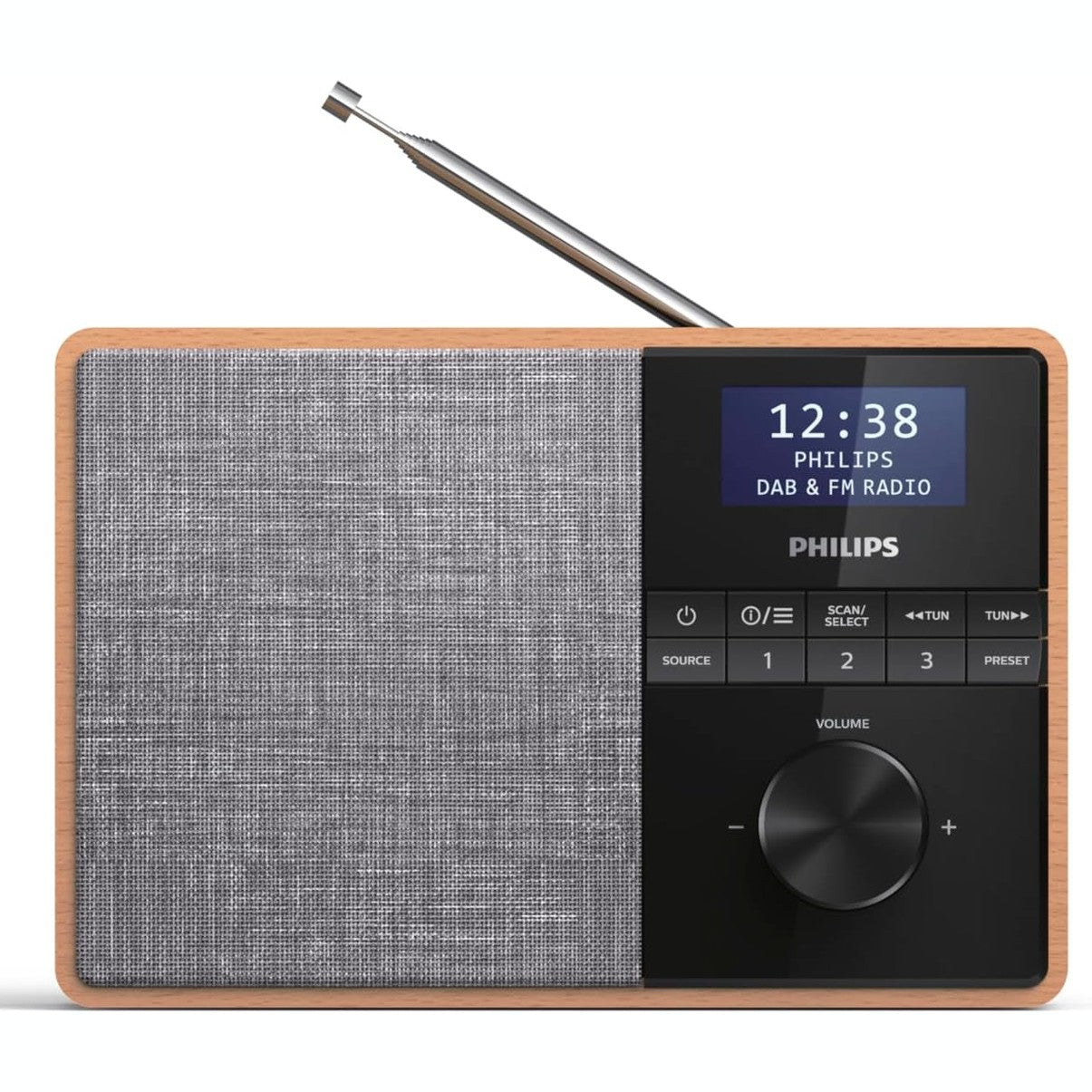 267818 - PHILIPS Radio Portative Audio TAR5505/10, Radio Kuzhine (Bluetooth, Kuti Druri, Radio DAB+, Diafragmë me Bandë të Plotë 3 Inç, Kohëmatës Kuzhine, Funksionon me Rrjet Elektronik ose Bateri, E Zezë)