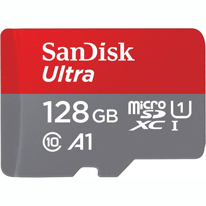 319912 - SANDISK Kartë memorieje Ultra Android microSDXC UHS-I 128 GB + Adaptor (Për telefona inteligjentë dhe tableta, A1, Klasa 10, U1, Video Full HD, Shpejtësi leximi deri në 140 MB/s) Pako e vetme