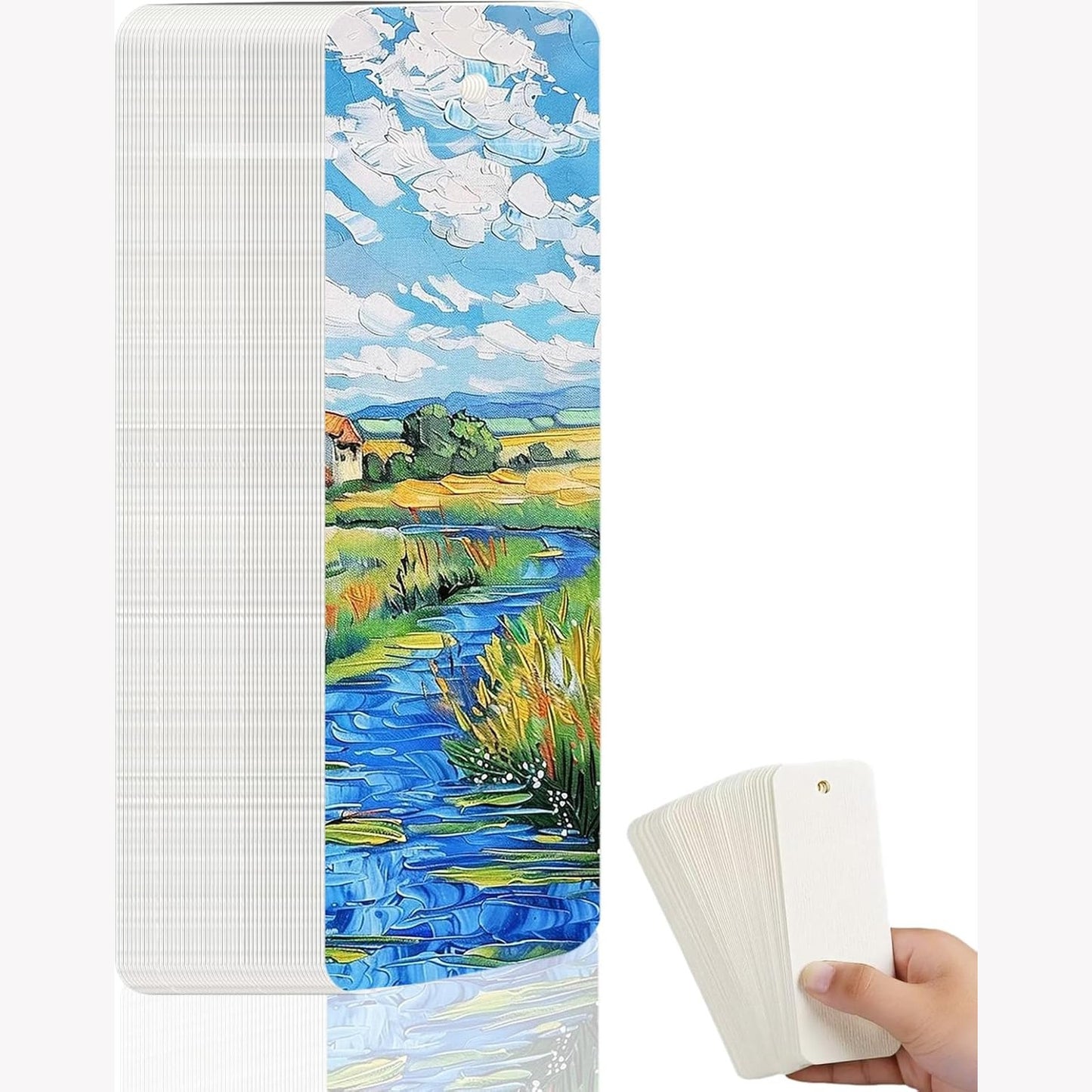 211648 - TYBYBB Set Letërshënuesi me Bojëra Akuarel, 50 copë, Kartolina 300g, Dimensionet 15 x 5cm, Për Fletore dhe Kartolina Urimi