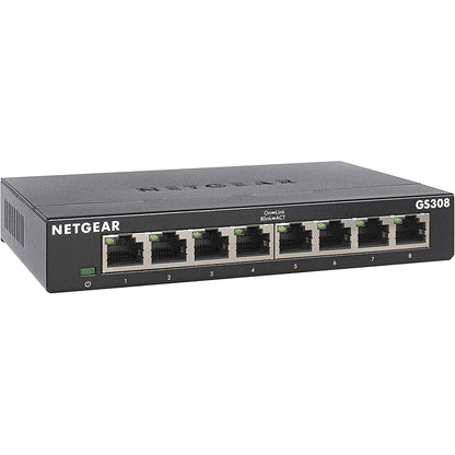 268629 - NETGEAR GS308, Ndërprerës Ethernet Gigabit, 8 porta (10/100/1000), Metal, Plug-and-Play, i heshtur, i montueshëm
