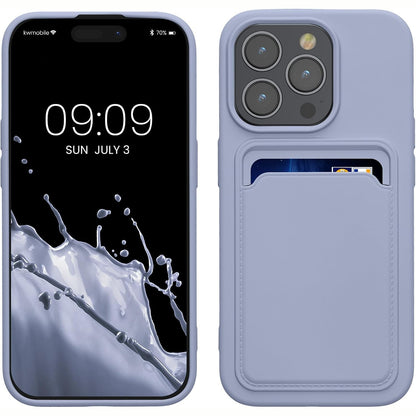 274671 - KWMOBILE Mbrojtëse për Apple iPhone 15 Pro me vend për kartë - Mbrojtëse TPU - Karikim pa tel - Mbulesë mbrojtëse në ngjyrë vjollcë