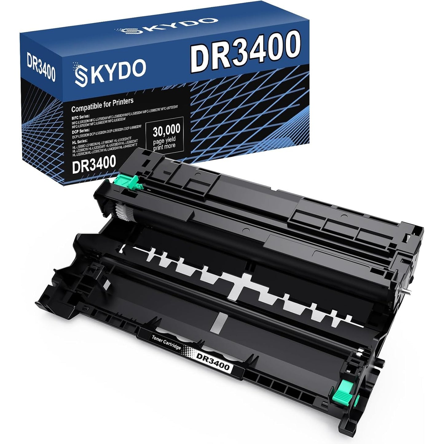 277016 - SKYDO DR3400 Tambour i pajtueshëm me Brother DR 3400 për Brother HL-L5100DN/MFC-L5750DW/HL-L5200DW/MFC-L5700DW/HL-L6400DW/HL-L5000D/HL-L5200DWT (Toner i palosshëm)