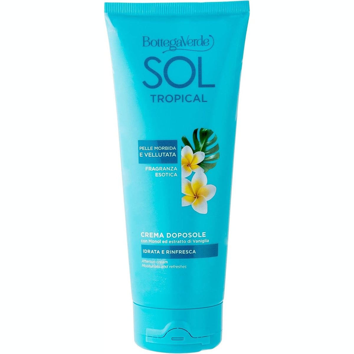 303657 - BOTTEGA VERDE SOL Tropical, Krem trupi pas diellit, 200 ml, me ekstrakt Monoi dhe Vanilje, lëkurë ushqyese dhe e butë