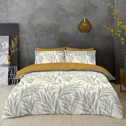141817 - GC GAVENO CAVAILIA Mbulesë Jorgani Mbretërore, set mbulesash jorgani me madhësi 230x220 cm, mikrofibër, me gjethe palme tropikale dhe mbulesë jastëku