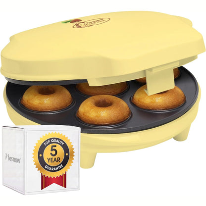 277510 - BESTRON Makinë për përgatitjen e petullave, dizajn retro, 700W, ngjyra: e verdhë