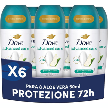 271769 - DOVE Advanced Care Pear and Aloe, Deodorant Roll-On, 50 ml, Formulë Delikate me Veprim të Trefishtë Hidratues