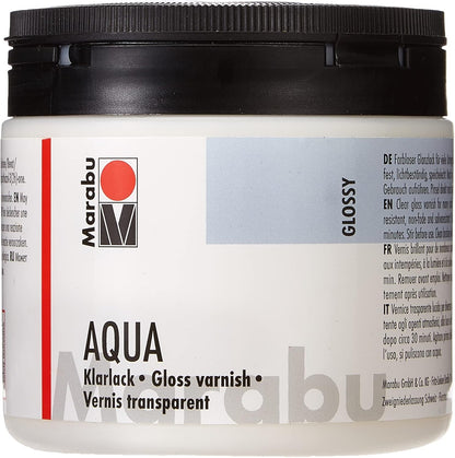 253340 - MARABU - Llak transparent akua pa ngjyrë, kanaçe 500 ml, llak akrilik me bazë uji