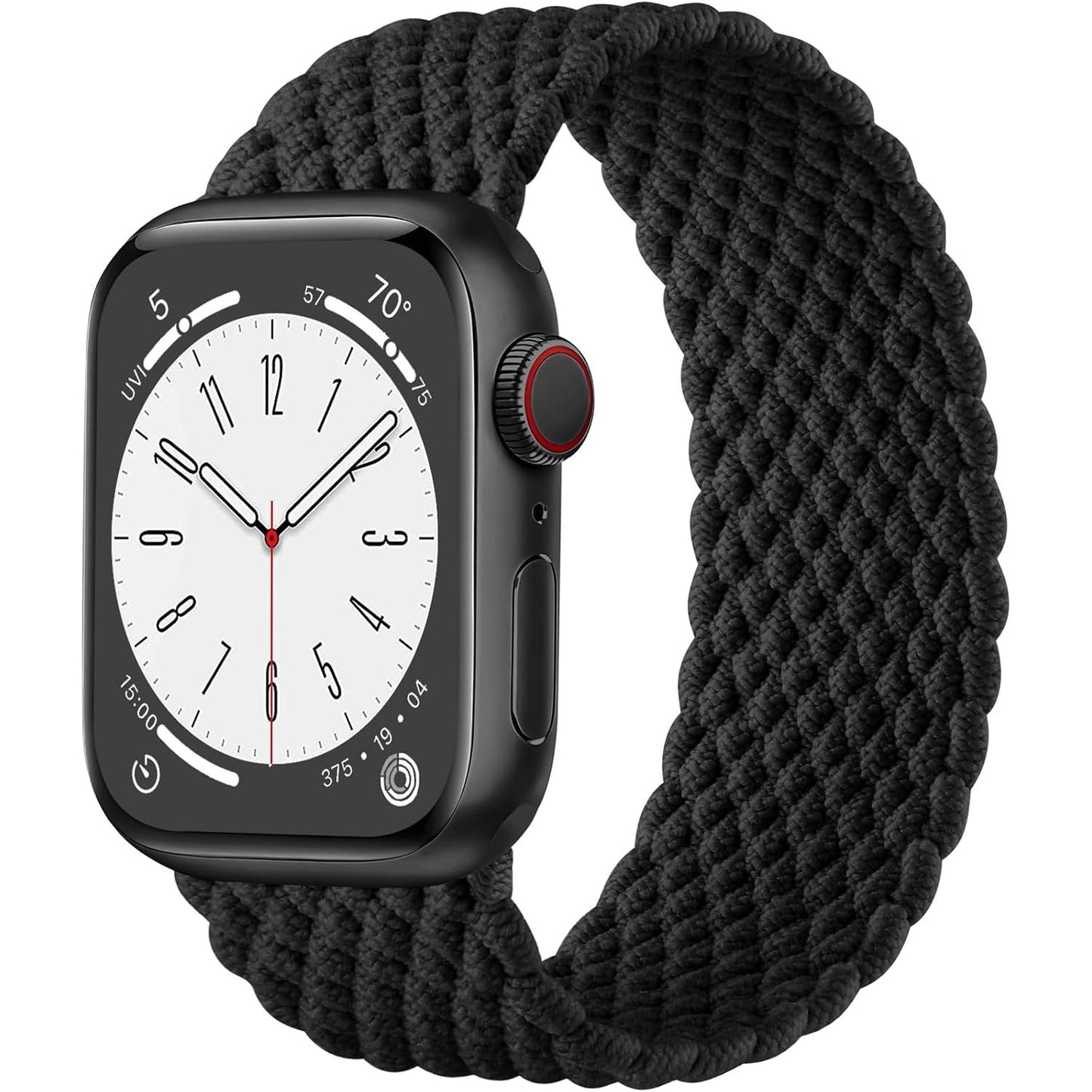 267230 - MALEDAN Rrip ore i thurur për Apple Watch 45mm 42mm 44mm 49mm, Rripa elastikë najloni për Apple Watch SE/Seria 9 8 7 6 5 4 3 2 1 Ultra