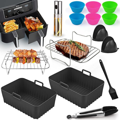 277477 - NINJA Aksesorë për Fritezë me Ajër - Set Aksesorësh për Ninja Foodi Max AF400EU/AF300EU, 7.6L–9.5L | Pa BPA | I ripërdorshëm