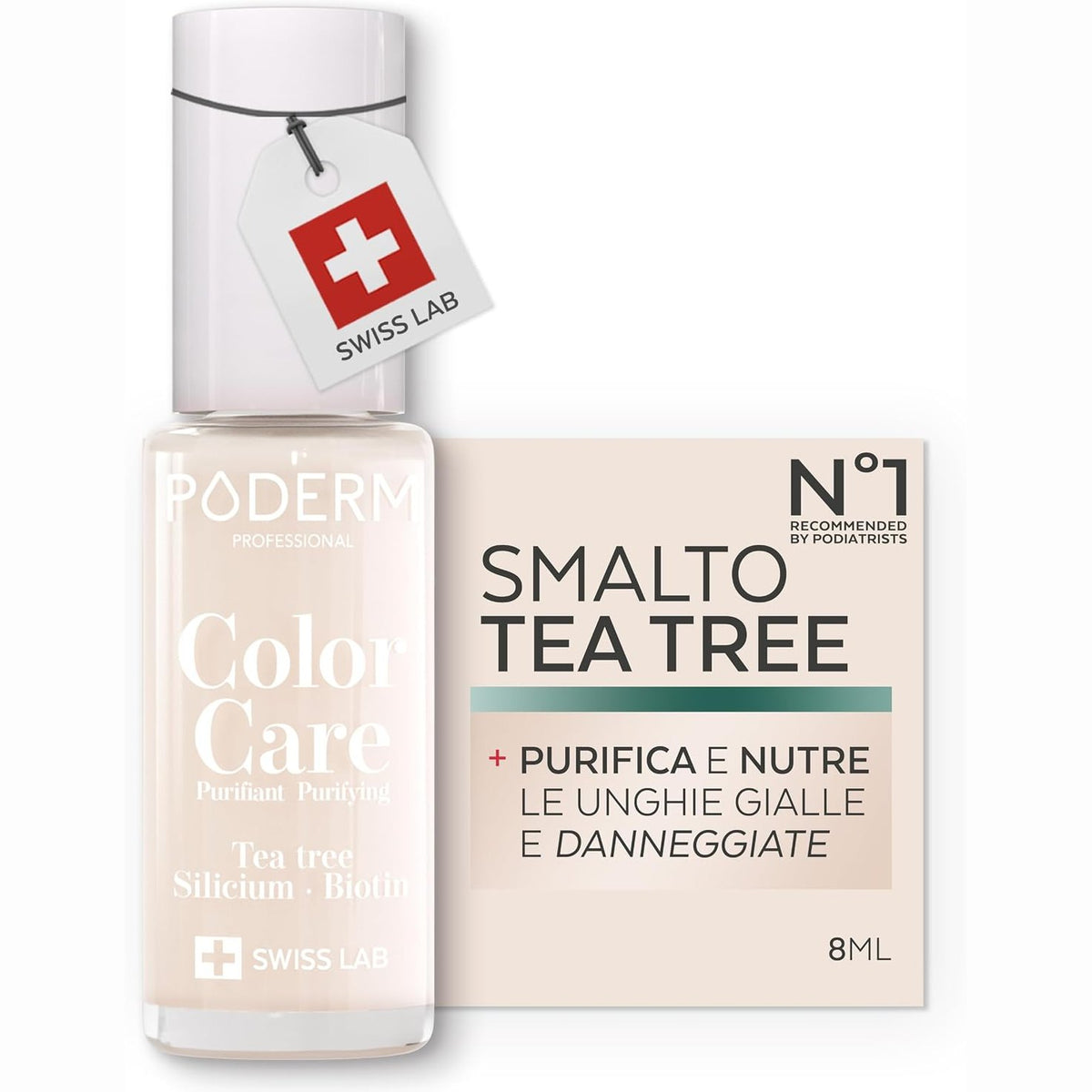 336573 - PODERM Manikyr me aromë çaji - me ngjyrë qumështi | 8 ml - Swiss Lab