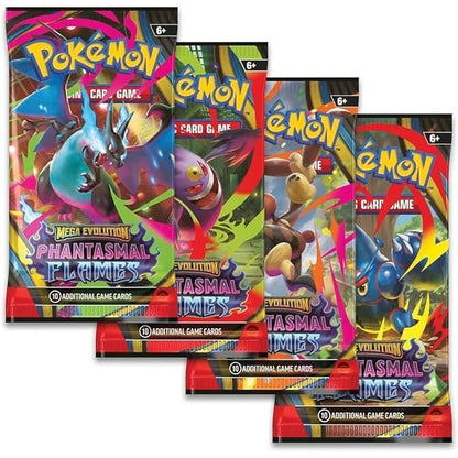 141552 - Pokémon TCG: Mega Evolucion – paketë përforcuese “Llamas Fantasmales” (10 letra).