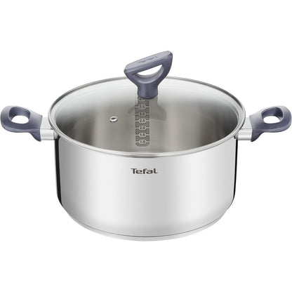 226552 - TEFAL G7124614 TAVË DAILYCOOK 24CM + KAPAK, çelik inox, 24cm, 38.4 x 25.6 x 13.3 cm, e përshtatshme për të gjitha sobat, përfshirë induksionin