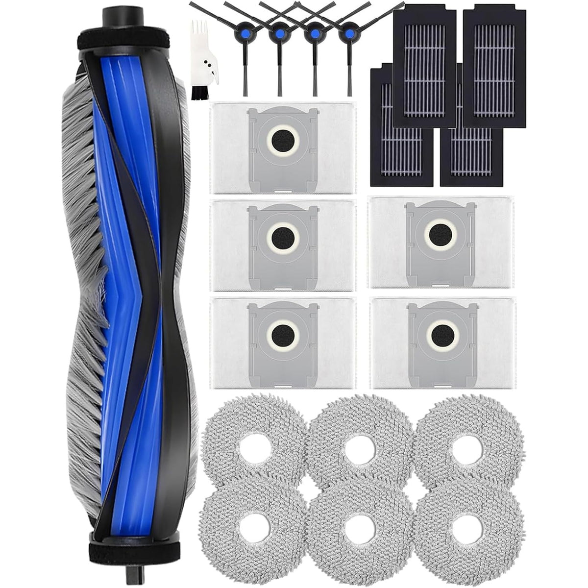 288413 - ECOVACS Aksesori T50 Pro Omni Gen2 për fshesën me korrent, 1 furçë kryesore, 4 furça anësore, 6 sfungjerë, 4 filtra, 5 qese pluhuri