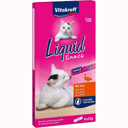 258469 - VITAKRAFT - Ushqim i lëngshëm për mace, kremoz me rosë dhe beta-glukane, 1 pako (6 x 15g)