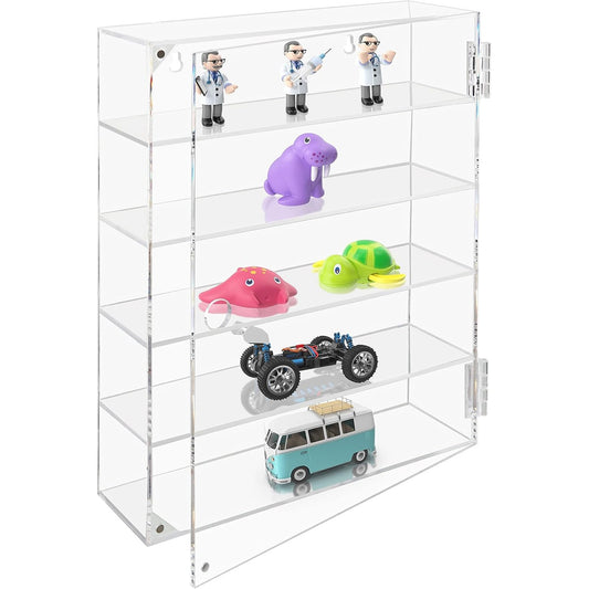 199925 - BELLE VOUS Vitrinë Ekspozuese prej Akriliku të Varur, me 5 Kate - Dimensionet 27.5 x 7.5 x 35.7 cm - Përshtatëshme për Minerale, Gota për Dozë, Lodra dhe Figurina